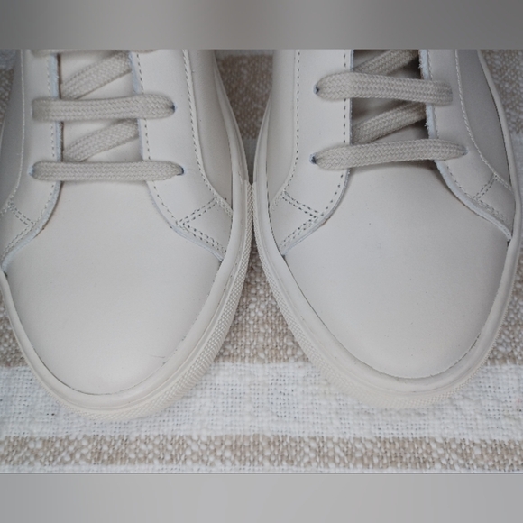 SUITSUPPLY men's high top solid white leather sneakers -  EU 47 / US 9.5-10 - Picture 7 of 11